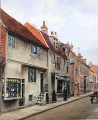 High-Street-painted-in-water-colours.-c1890.